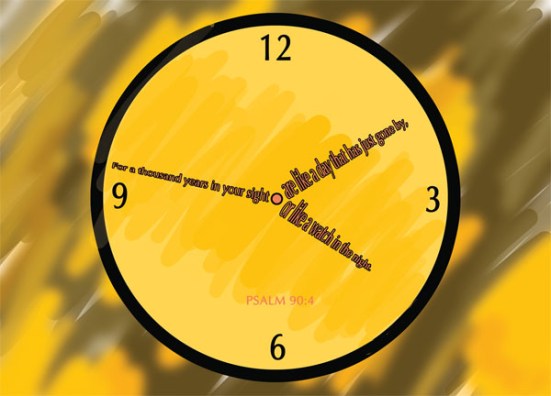 Psalm 90:4 - For a thousand years in your sight are like a day that has just gone by, or like a watch in the night.
