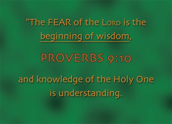 Proverbs 9:10 - The fear of the Lord is the beginning of wisdom, and knowledge of the Holy One is understanding.