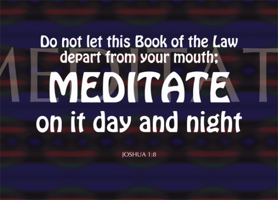 Joshua 1:8 - Do not let this Book of the Law depart from your mouth; meditate on it day and night, so that you may be careful to do everything written in it. Then you will be prosperous and successful.